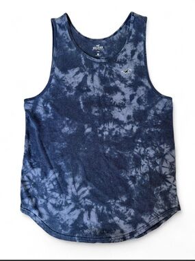 Hollister Navy Blue Tie-Dye Muscle Tank